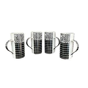 Abbott Black & White Design Steinway Set of 4 New